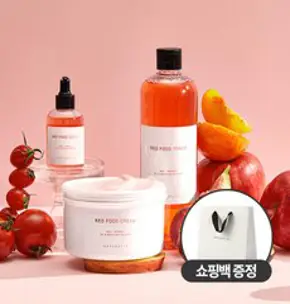 레드푸드 크림 500g (모공탄력), [쇼핑백증정] 레드푸드 모공탄력 3종SET (대용량 토